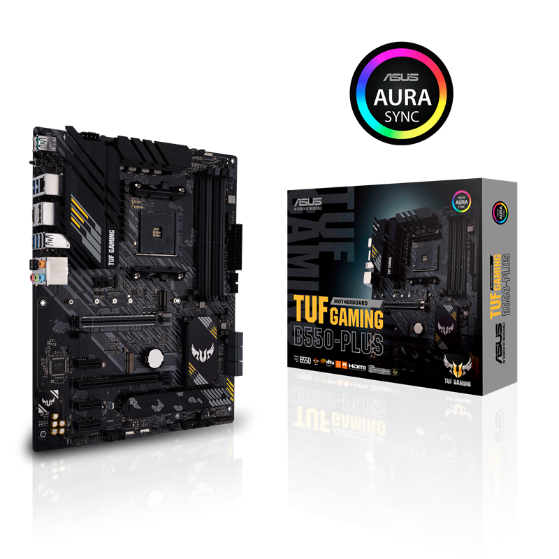 Материнская плата Asus TUF GAMING B550-PLUS Soc-AM4 AMD B550 4xDDR4 ATX AC`97 8ch(7.1) 2.5Gg RAID+HD