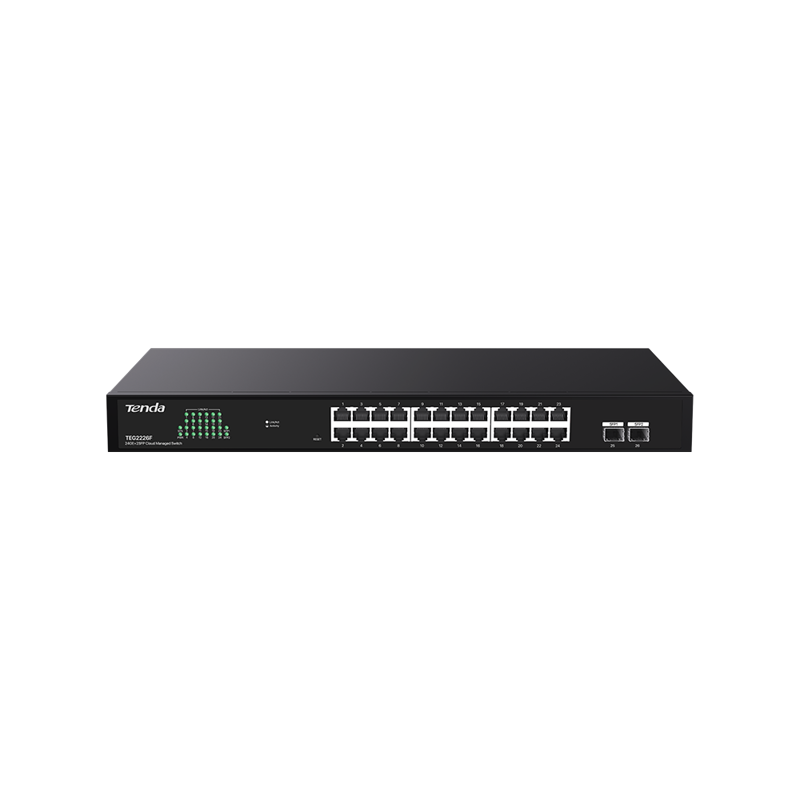Коммутатор 26PORT 24GE+2SFP TEG2226F TENDA