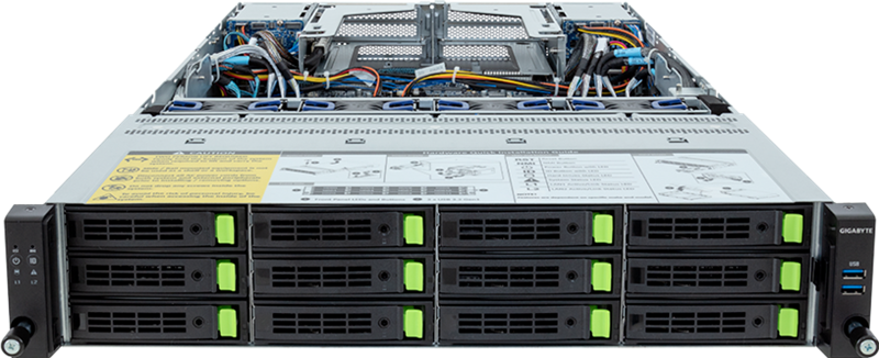 Шасси серверное Gigabyte Server Platform R283-Z94 Rev.3x / 2U / 2xAMD (9004/9005) / 2xHS / 24xDIMM /