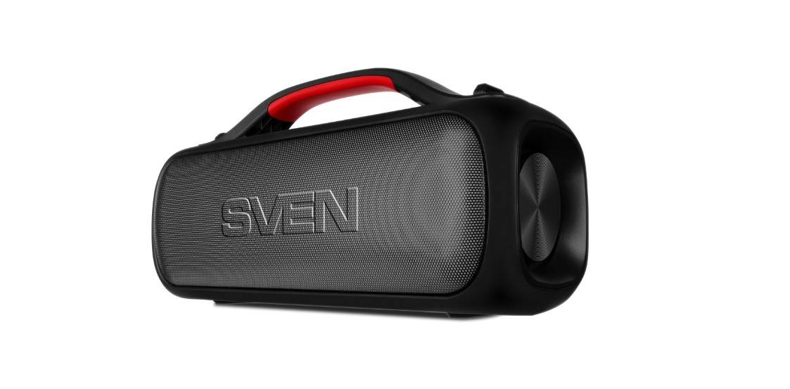SVEN PS-360, черный (24 Вт, Waterproof (IPx5), TWS, Bluetooth, FM, USB, 3000мА*ч)