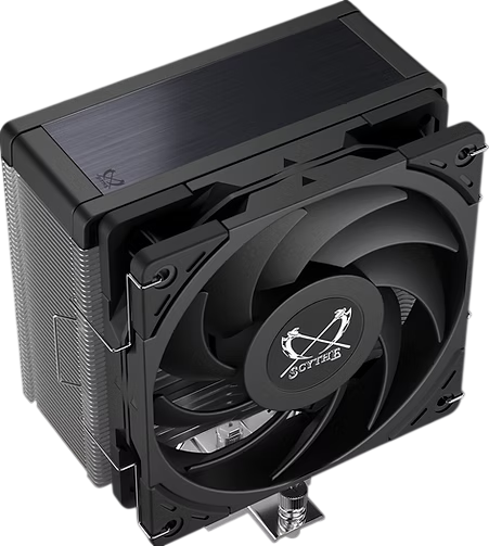 Кулер для процессора/ CPU Cooler Scythe Kotetsu Mark 4 (150W, 4-pin PWM, 155mm, Al/Cu, 4x6mm, 1x120mm, 60.29CFM, 26.88dBA, 2000RPM, S: 1851/1700/1200/115X, AM5/AM4, silver, black)