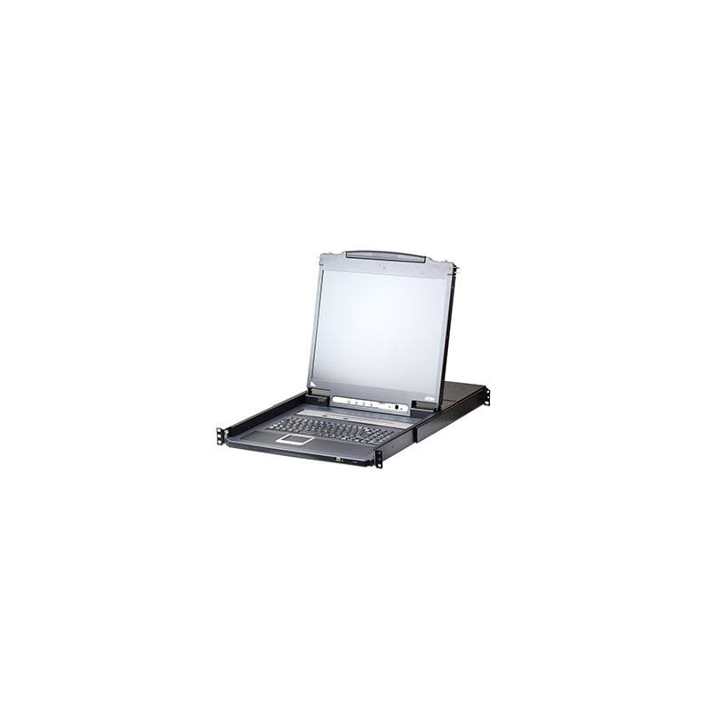 16-портовый IP KVM-переключатель с ЖК-дисплеем Slideaway/ATEN/ SINGLE RAIL 16P PS/2-USB LCDKVMP 17IN