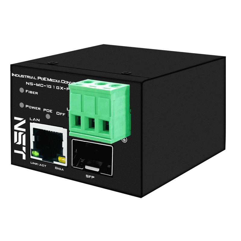 Промышленный компактный Ultra PoE медиаконвертер Gigabit Ethernet, SFP 1000Мбит/c, RJ45 10/100/1000М