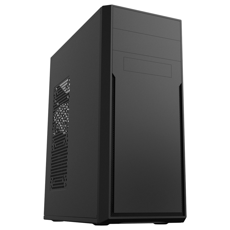 Корпус c блоком питания 500 Ватт Foxline FL-302-FZ500R ATX case, black, w/PSU 500W 12cm, w/2xUSB2.0,