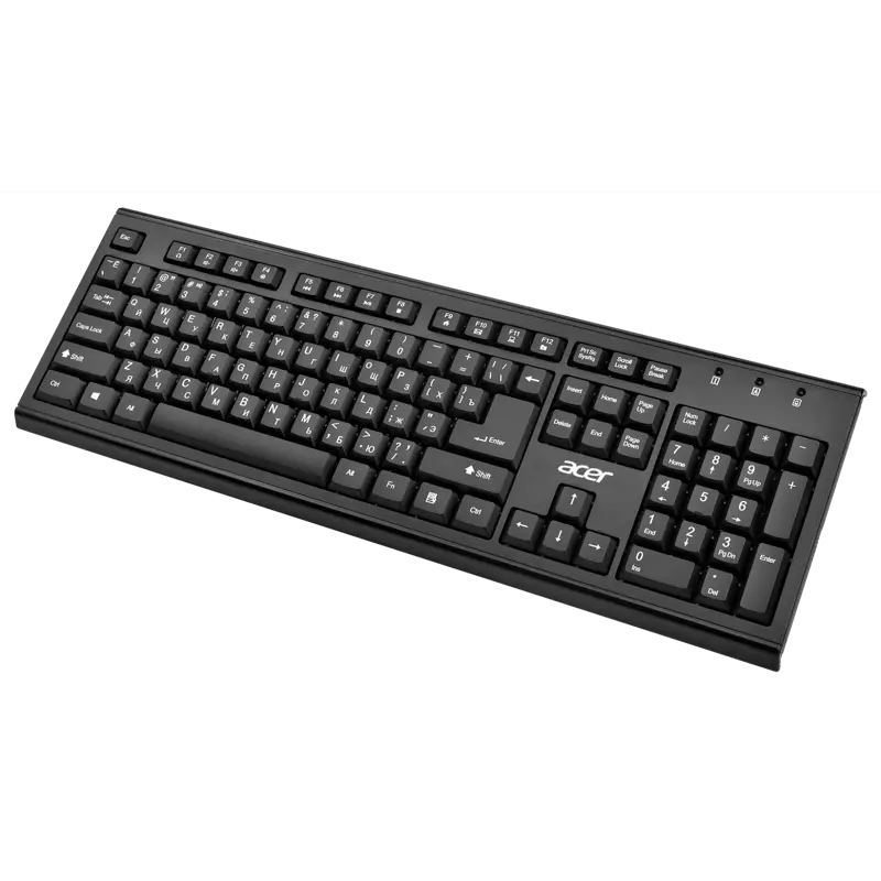 Клавиатура + мышь Acer OKR120 клав:черный мышь:черный USB беспроводная Multimedia (ZL.KBDEE.007)