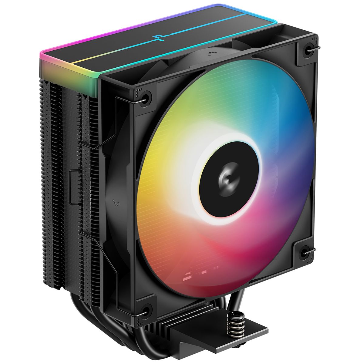 Устройство охлаждения(кулер) Deepcool AG400 Bk V2 ARGB Soc-AM5/AM4/1200/1700/1851 черный 4-pin 31.6d