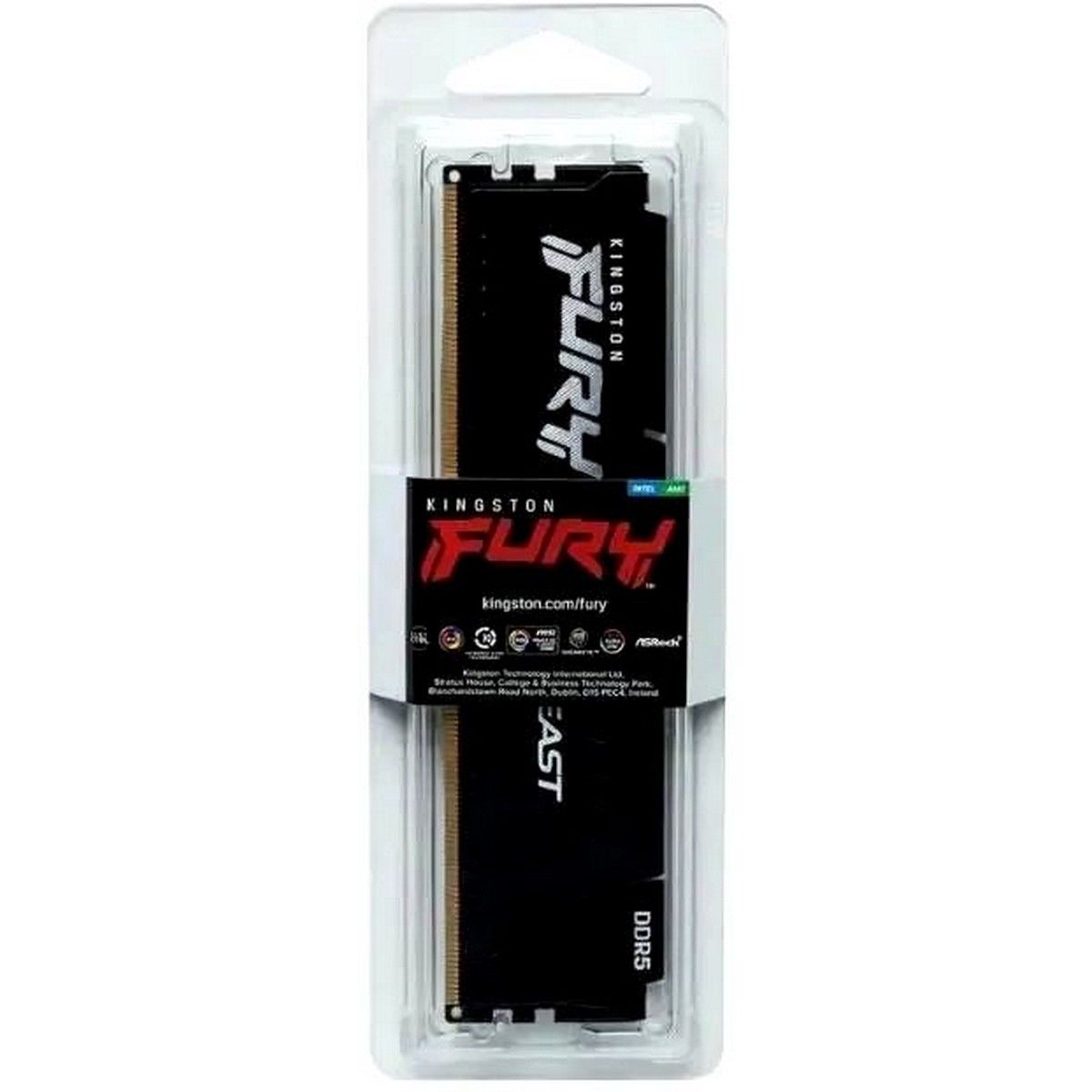 Память DDR5 16GB 6000MHz Kingston KF560C30BBE-16 Fury Beast Black Expo RTL Gaming PC5-48000 CL30 DIM