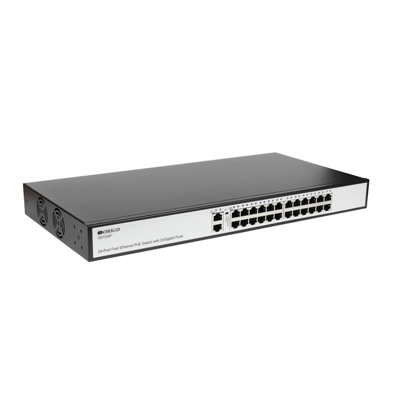 Коммутатор Origo OS1226P/285W OS1226P/285W/A1A (L2) 24x100Мбит/с 2x1Гбит/с 24PoE+ 285W неуправляемый