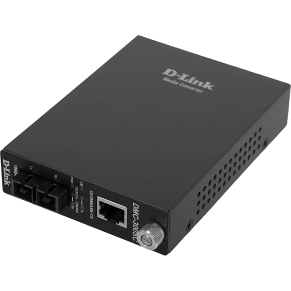 D-Link DMC-300SC/D8A Медиаконвертер с 1 портом 10/100Base-TX и 1 портом 100Base-FX с разъемом SC для