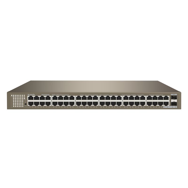 Коммутатор Tenda TEG1050F (L2) 48x1Гбит/с 2SFP неуправляемый