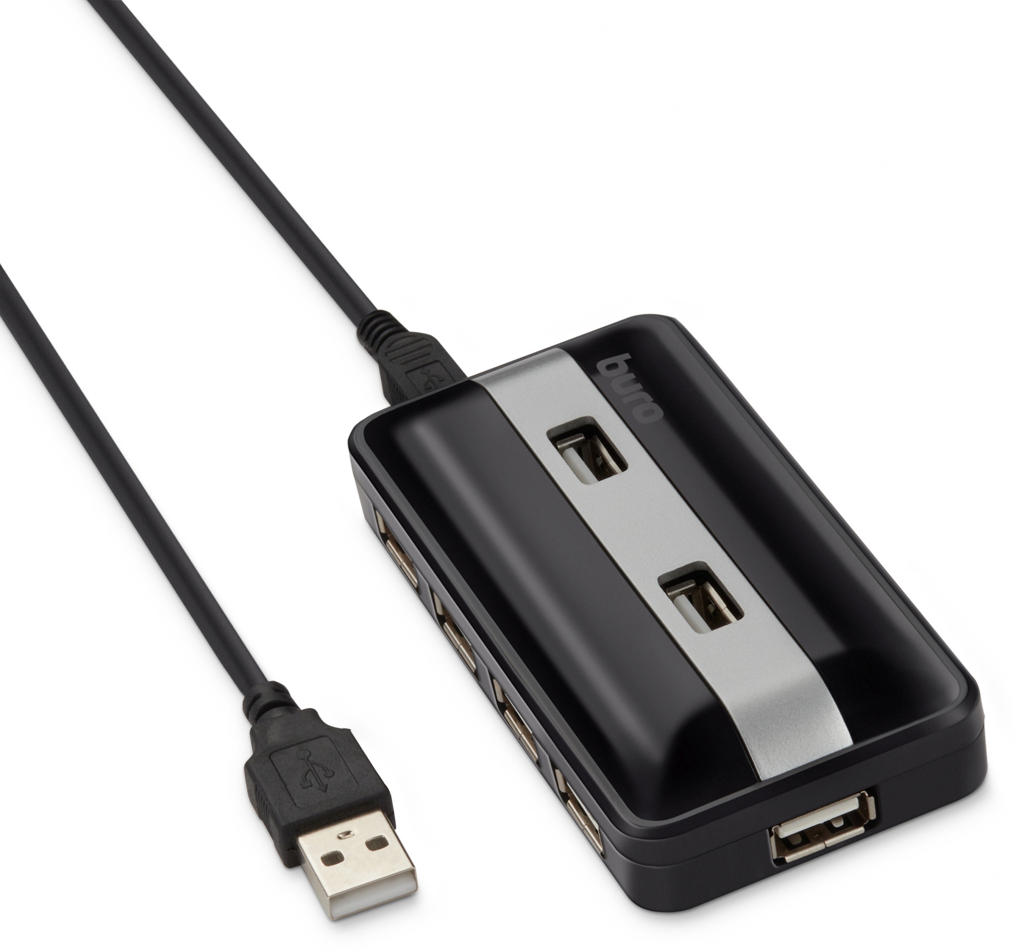 Разветвитель USB 2.0 Buro BU-HUB7-U2.0 7порт. черный