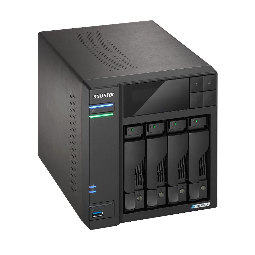 Сетевое хранилище ASUSTOR AS6704T 4-Bay NAS/Intel Celeron N1505 2,0GHz/4GB DDR4, noHDD(HDD,SSD)/2x2,