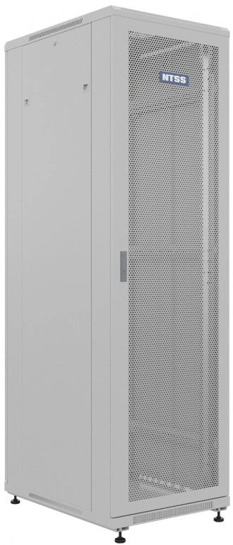 Шкаф серверный NTSS (NTSS-R22U6080PD/PD) напольный 22U 600x800мм пер.дв.перфор. задн.дв.перфор. 900кг серый 715мм 1102мм IP20 сталь