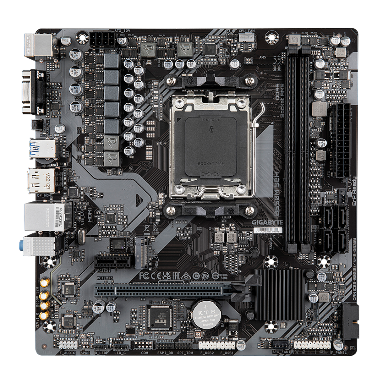 Материнская плата Gigabyte B650M S2H Socket AM5 AMD B650 2xDDR5 mATX AC`97 8ch(7.1) GbLAN RAID+VGA+H