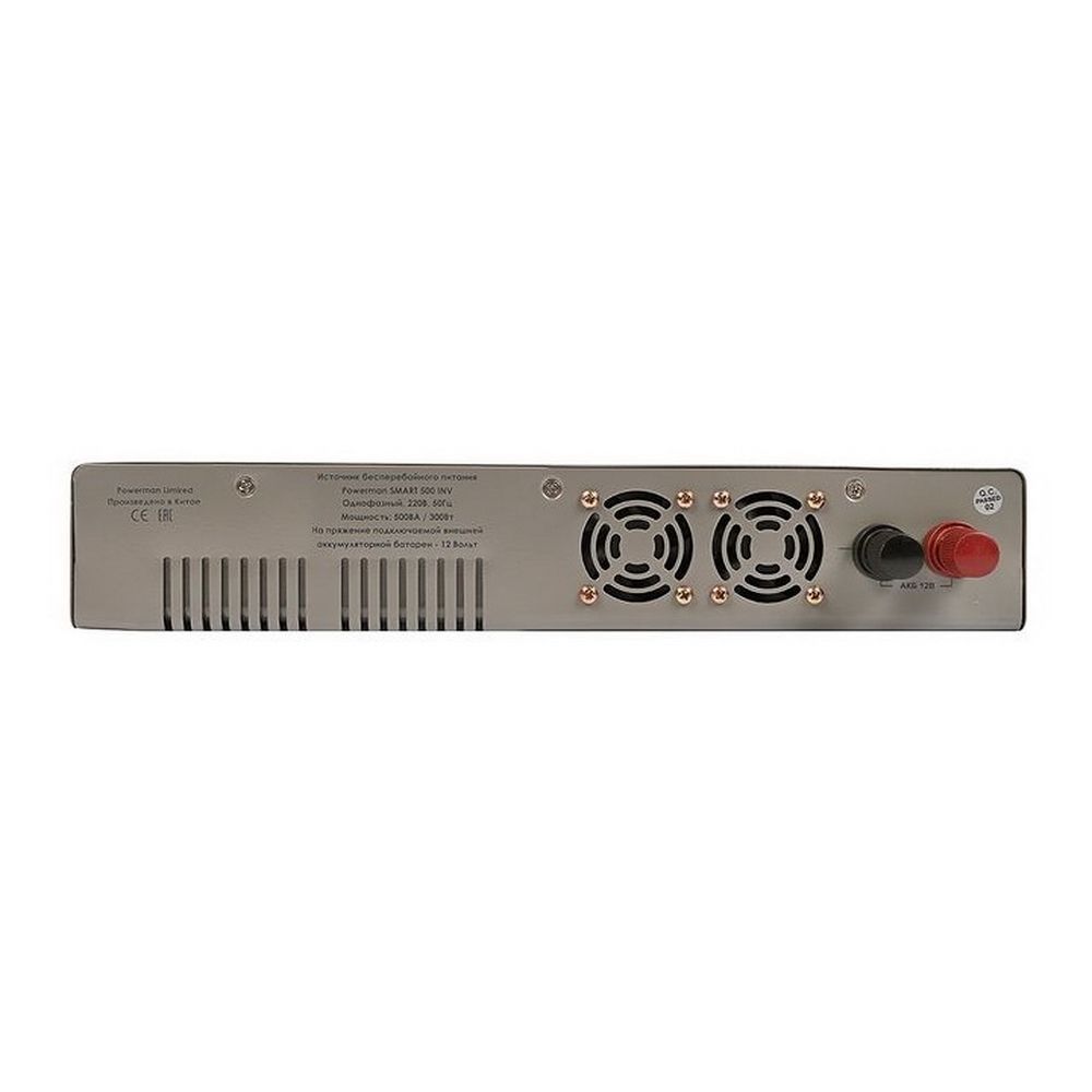 ИБП POWERMAN Smart 500 INV Silver Мощность 500 ВА / 300 Вт, розетки Shuko - 2 шт. Стабилизирует напр