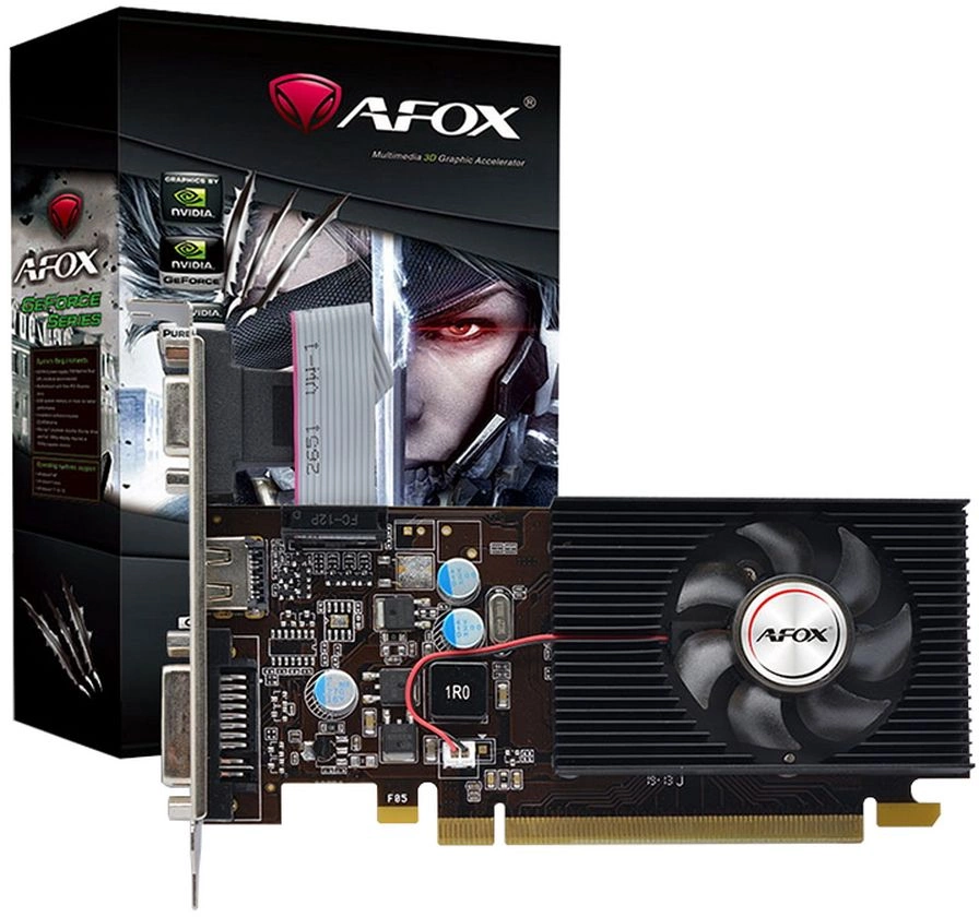 Видеокарта Afox PCI-E 2.0 AF210-512D3L3-V2 NVIDIA G210 512Mb 64bit DDR3 550/1600 DVIx1 HDMIx1 CRTx1 