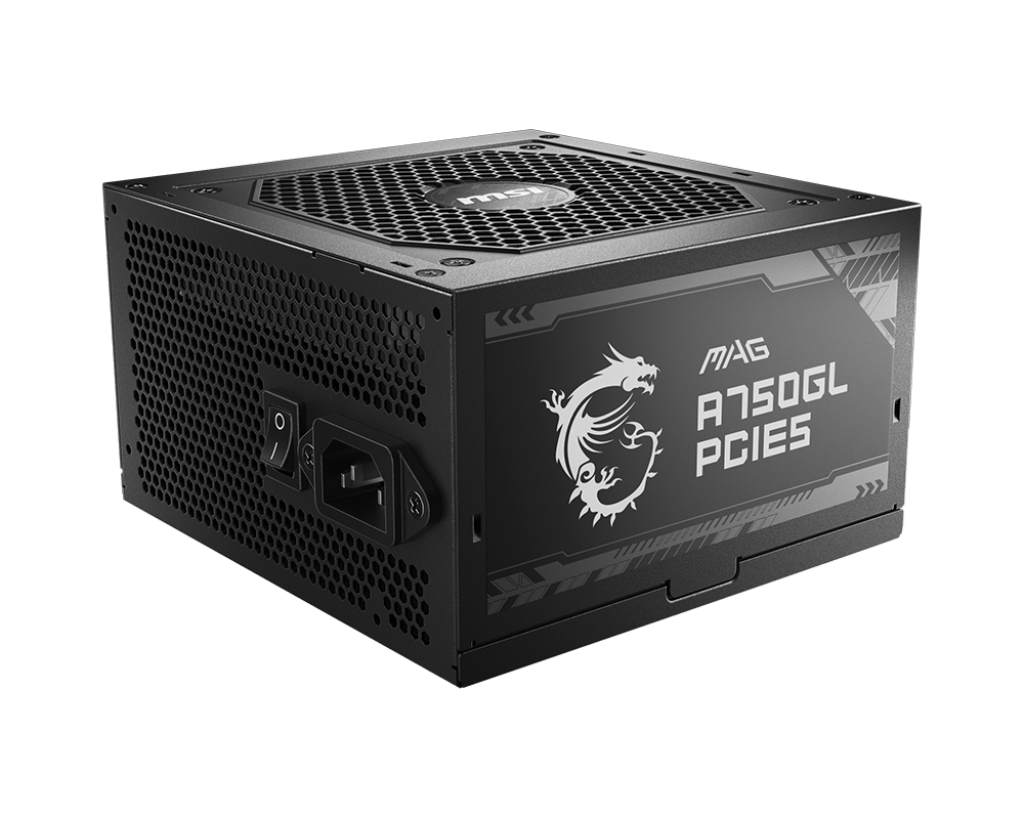Блок питания MSI ATX 750W MAG A750GL PCIE5 Gen.5 80+ gold (20+4pin) APFC 120mm fan 8xSATA Cab Manag