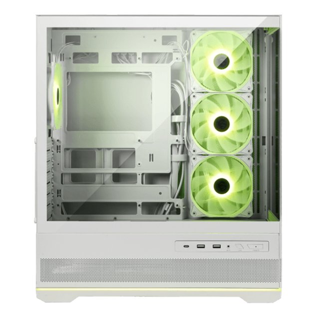Корпус для ПК MSI MAG PANO 110R PZ WHITE, Global, 2xUSB 3.2 Gen 1, 1xUSB 3.2 Gen2 Type-C,
3x120mm AR