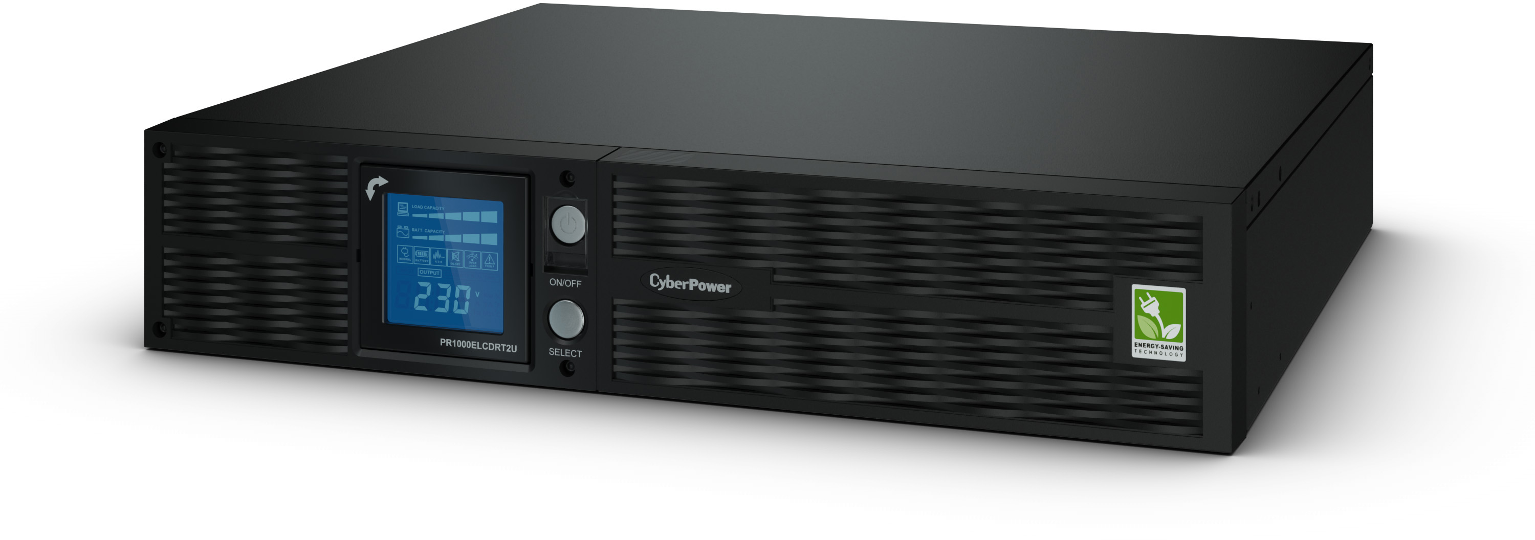 CyberPower ИБП Line-Interactive PR1000ELCDRT2UA 1000VA/900W USB/RS-232/Dry/EPO/SNMPslot/RJ11/45 (8 I