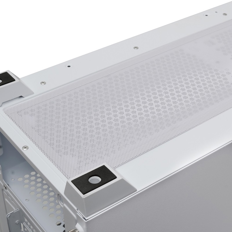 Корпус HSPD M740, Mesh Mid Tower, White, TG, 0.6 SPCC, no fans, E-ATX, ATX, mATX, mITX, 170/400/200m