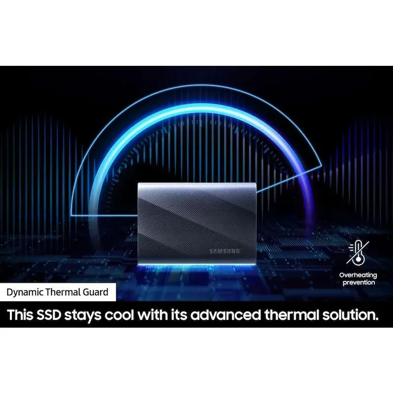 Твердотельный диск 2TB Samsung T9 MU-PG2T0B/WW, V-NAND, USB 3.2 Gen 2 Type-C  [R/W - 2000/2000 MB/s]