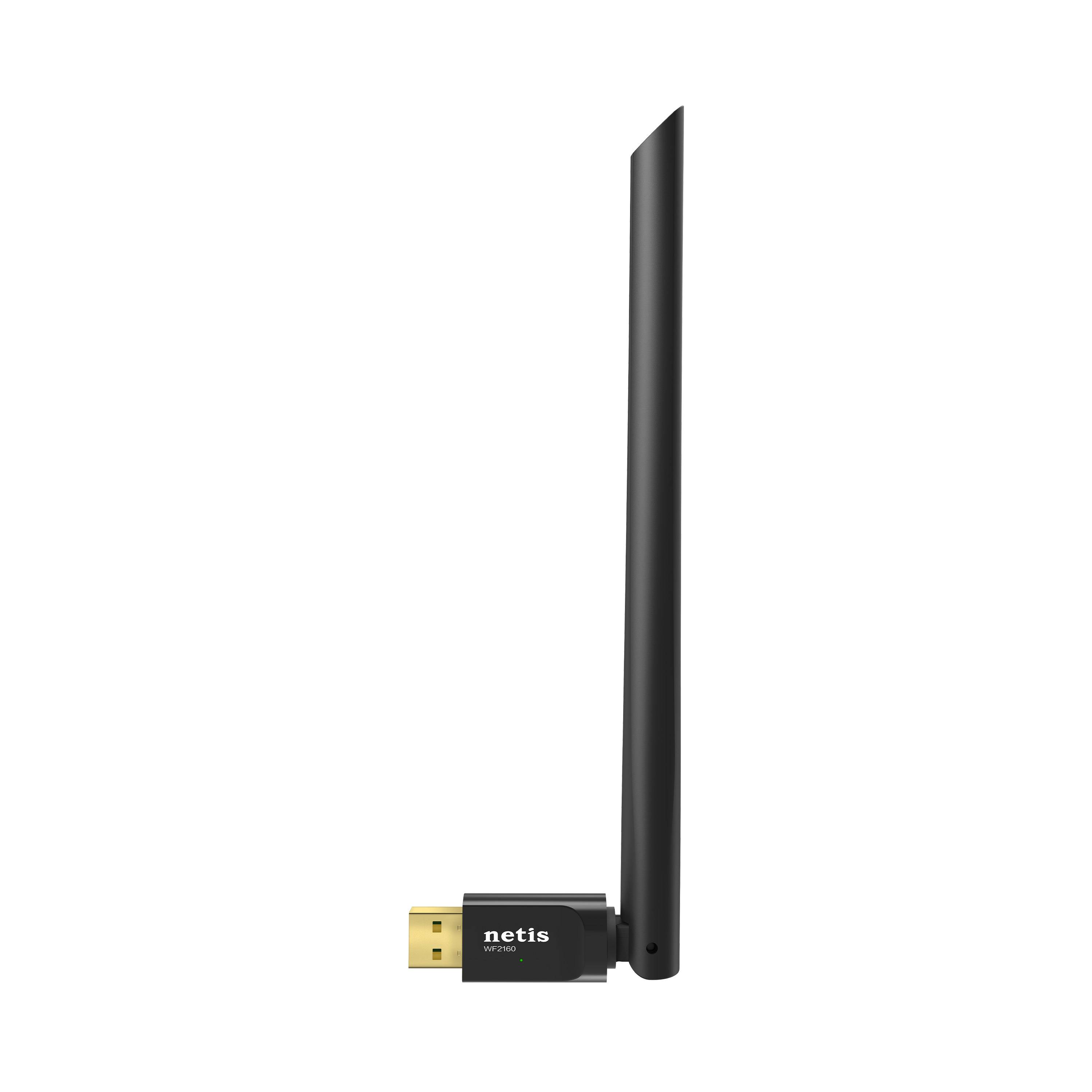 Сетевой адаптер Wi-Fi Netis WF2160 AC650 USB 2.0 (ант.внеш.несъем.) 1ант.