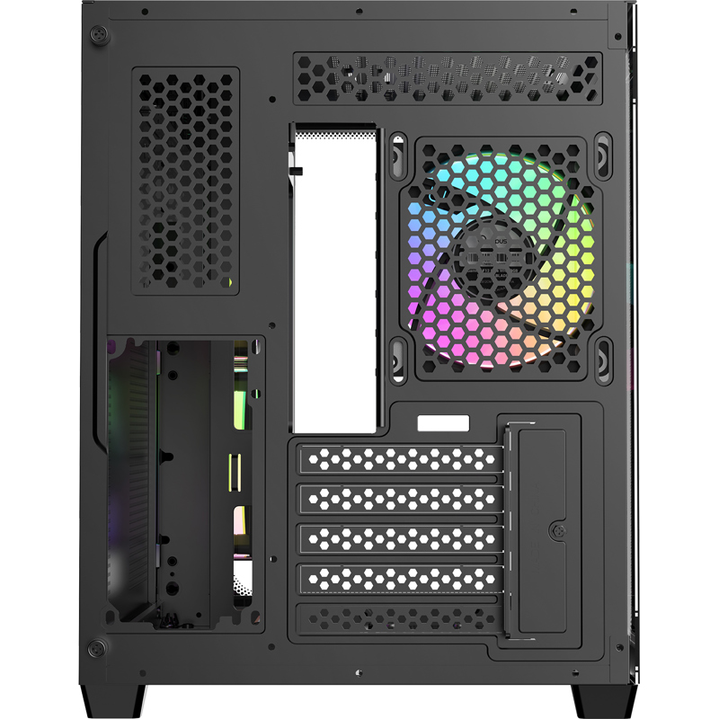 Корпус Ocypus Iota C50 Curve BK ARGB, Mini-Tower, TG, 3x120mm ARGB, 2xUSB-A 3.0 + 1xUSB-C, mATX, mIT