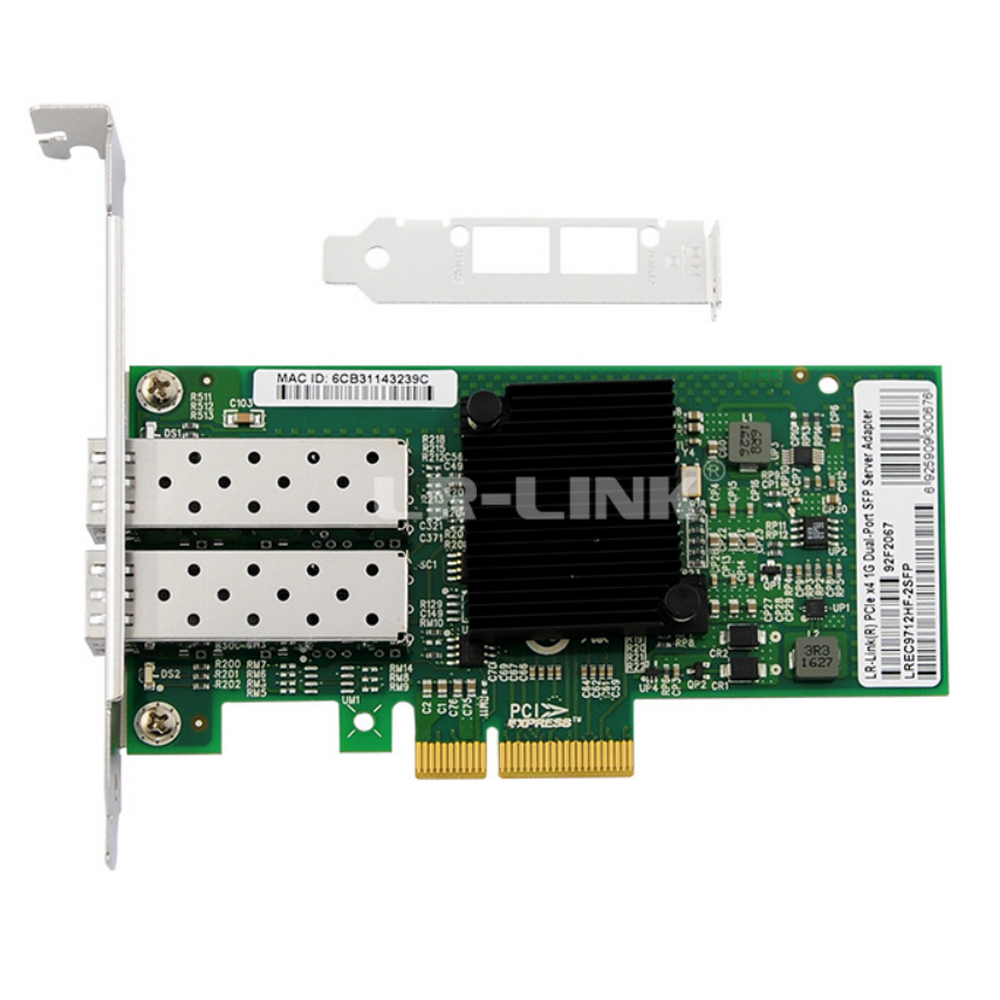 Сетевой адаптер LR-LINK LREC9712HF-2SFP Intel I350 AM2 PCI-E x4 1GB 2X SFP I350-F2 