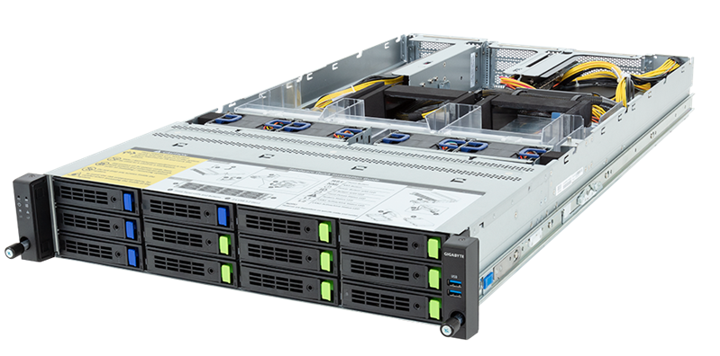 Шасси серверное Gigabyte Server Platform R283-ZF0 Rev. 3x / 2U / 2xAMD (9004/9005) / 2xHS / 24xDIMM 