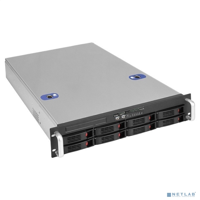 Exegate EX292255RUS Серверный корпус ExeGate Pro 2U660-HS08 <RM 19", высота 2U, глубина 660, без БП,