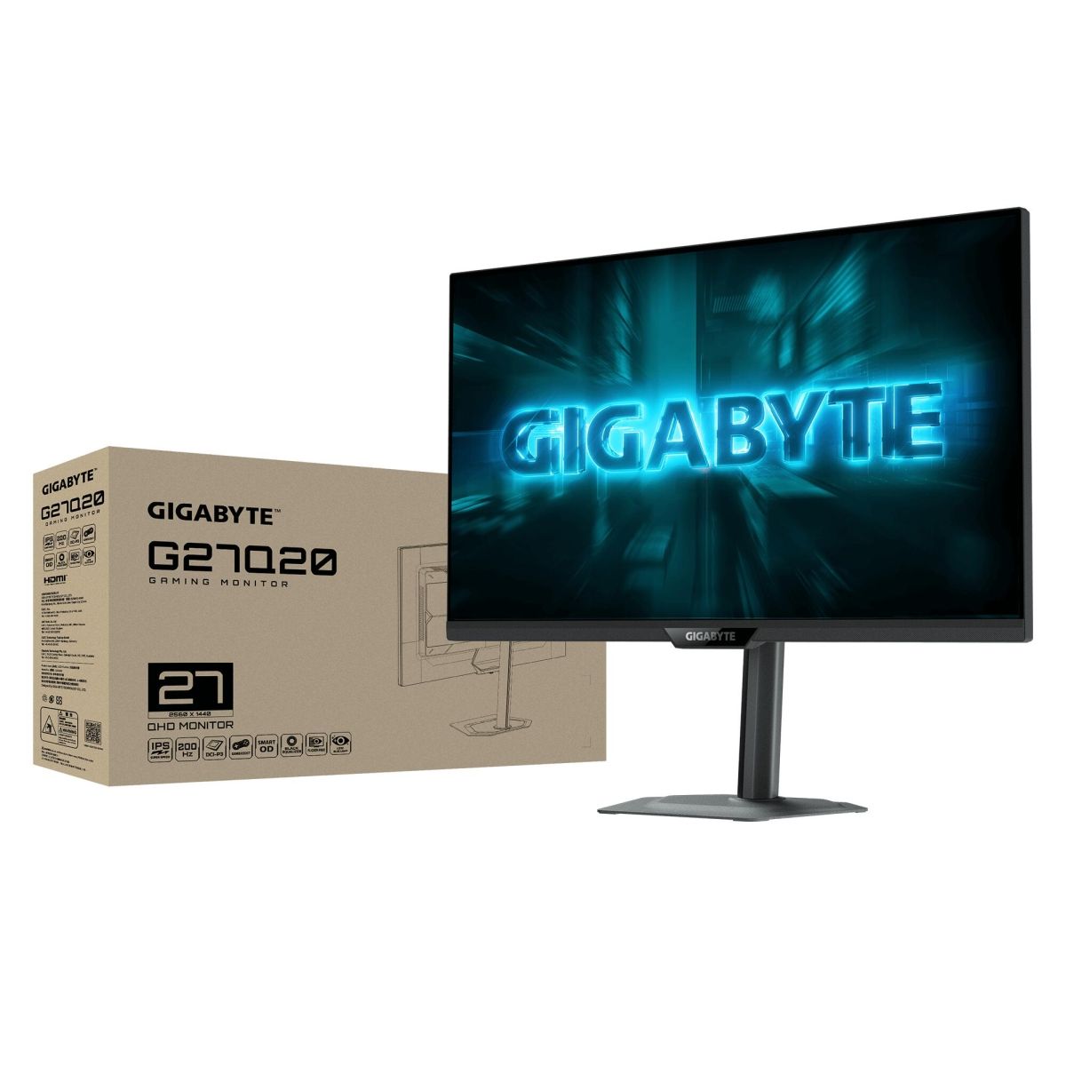 Монитор 27" Gigabyte G27Q20 EK Black 27", SS IPS,8bits, 2560x1440, 210Hz, 1ms, 178°/178°, 