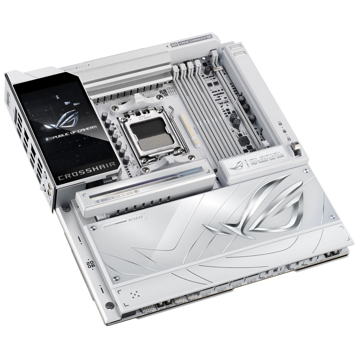 Материнская плата ASUS ROG CROSSHAIR X870E GLACIAL AM5 E-ATX 4xDDR5 2xPCIEx16 2xM.2 2xUSB-C 2x10GLAN