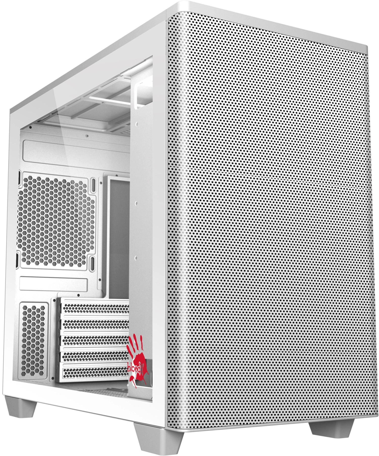 Корпус Bloody BD-CC117F белый без БП mATX 5x120mm 1xUSB2.0 1xUSB3.0 audio bott PSU