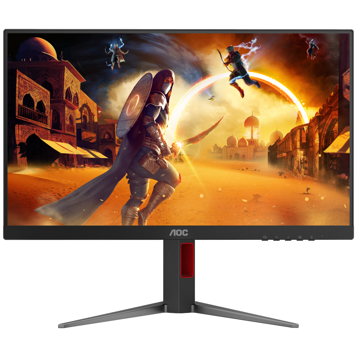 МОНИТОР 23.8" AOC 24G4HA Black с поворотом экрана (IPS, 1920x1080, 200Hz, 0.5 ms, 178°/178°, 300 cd/