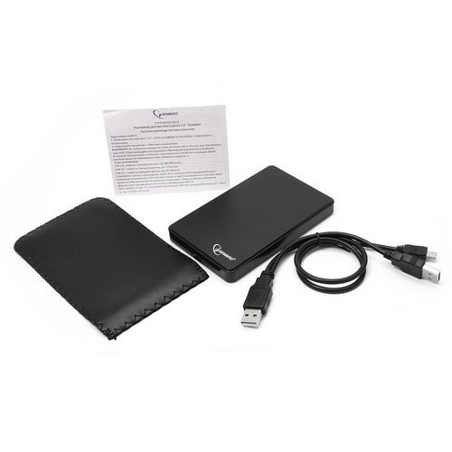 Корпус для HDD/SSD Gembird Внешний 2.5" Gembird EE2-U2S-40P, черный, USB 2.0, SATA, пластик {50