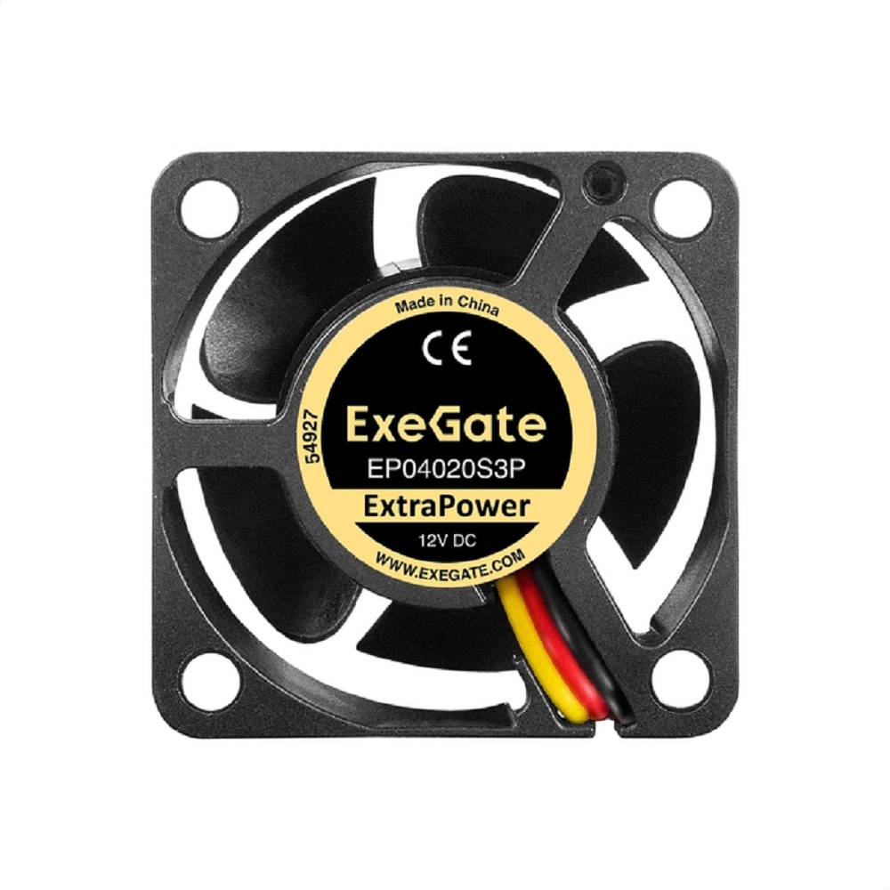 Вентилятор 12В DC ExeGate ExtraPower EP04020S3P (40x40x20 мм, Sleeve bearing (подшипник скольжения), 3pin, 7000RPM, 32dBA)