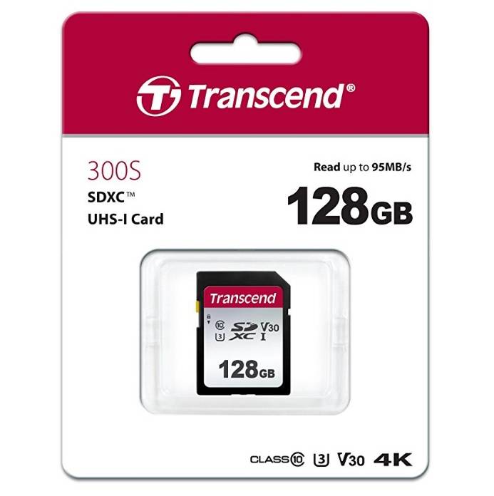 Флеш карта SDXC 128GB Transcend TS128GSDC300S w/o adapter