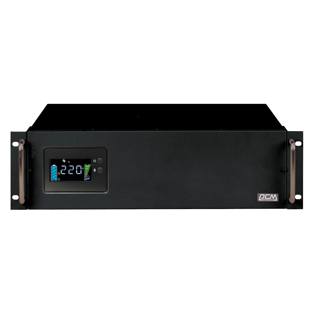 Источник бесперебойного питания Powercom King Pro RM KIN-3000AP LCD 2400Вт 3000ВА черный
