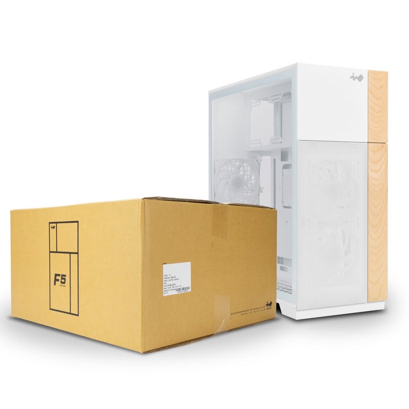 Корпус InWin F5, Full-Tower, TG, 3x140mm ARGB, 2xUSB-A 3.0 + 1xUSB-C 3.2, E-ATX, ATX, mATX, mITX Whi