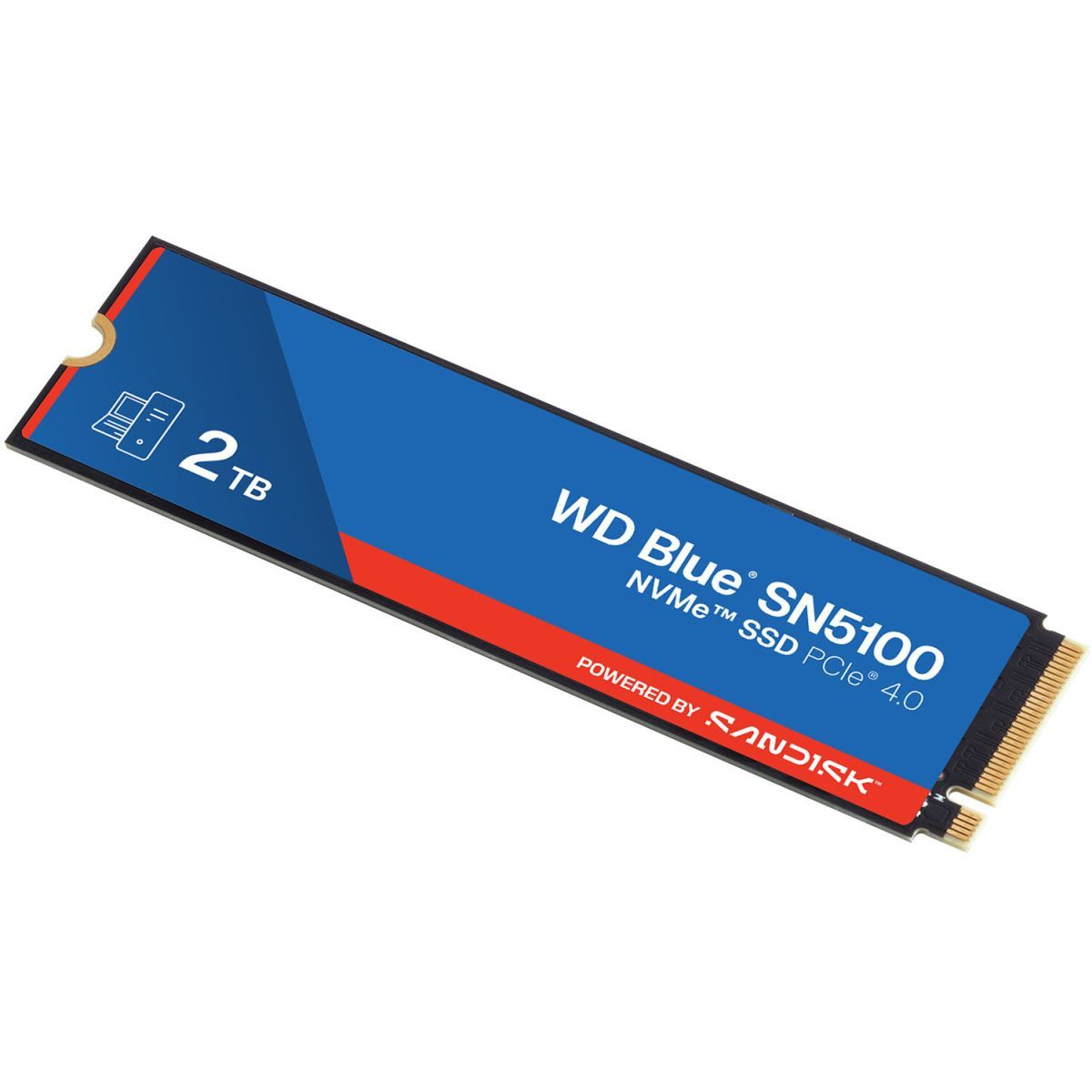 Твердотельный диск 2TB WD Blue SN5100, NVMe, M.2 2280, PCI-E 4x4 [R/W - 7100/6700 MB/s]