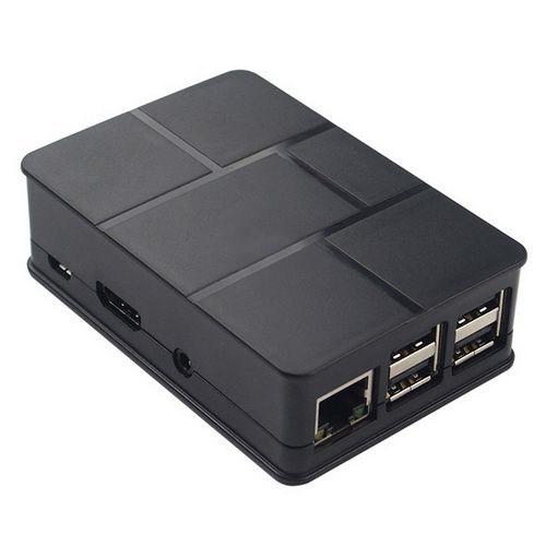 Корпус ACD RA186 Black ABS Plastic Case Brick style w/ Camera cable hole for Raspberry Pi 3 B (RASP1