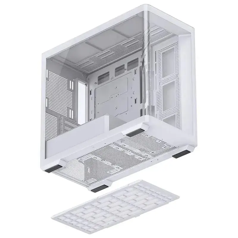 Корпус JONSBO D300, Mini-Tower, TG, no fan, 2xUSB-A 3.2 + 1xUSB-C 3.2, mATX, mITX White