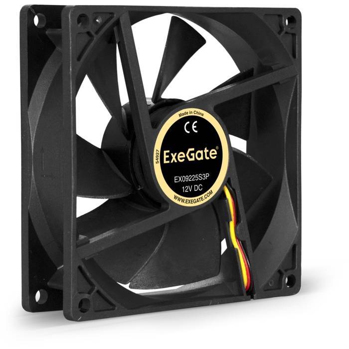 Exegate EX166175RUS Вентилятор ExeGate Mirage-S 92x92x25 подшипник скольжения, 1800 RPM, 23dB, 3pin