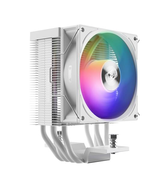 Устройство охлаждения(кулер) PcCooler R400 ARGB Soc-AM5/AM4/1200/1700/1851 белый 4-pin 18-30dB Al+Cu