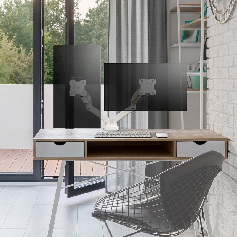 Кронштейн для мониторов Onkron G160W белый 13"-32" макс.16кг настольный поворот и наклон верт.переме