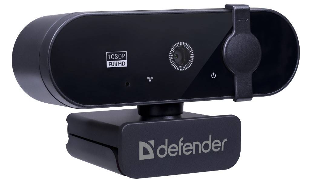 Камера Web Defender G-Lens 2580 черный 2Mpix USB2.0 с микрофоном для ноутбука (63112)