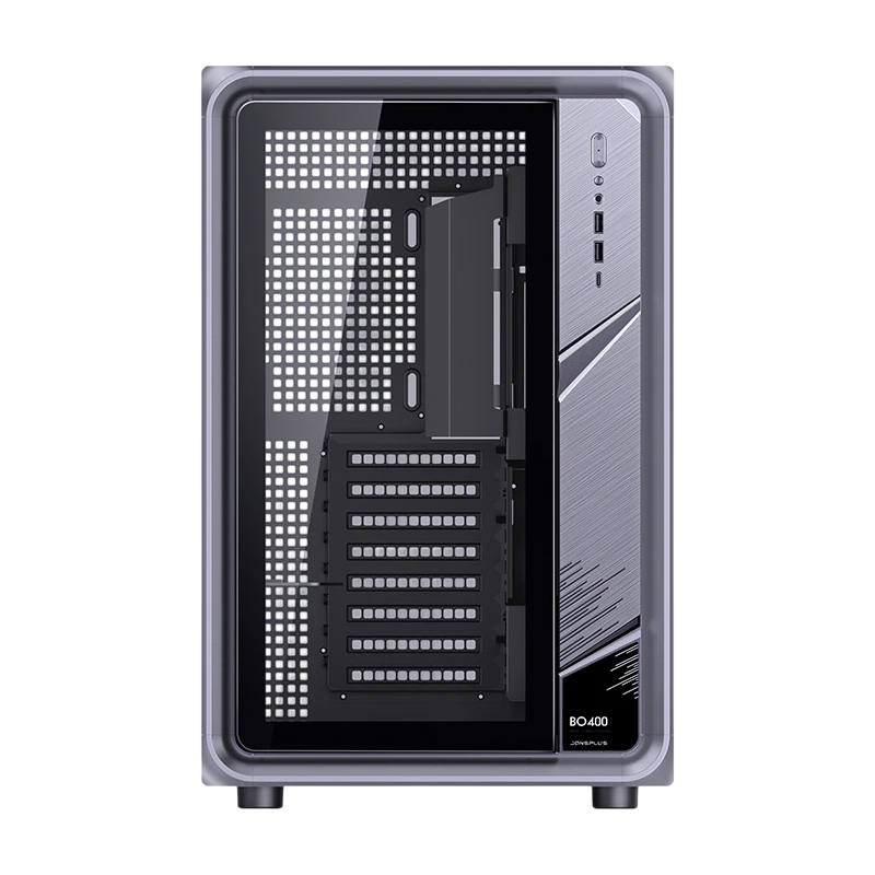 Корпус JONSBO BO400, Midi-Tower, TG, no fan, 2xUSB-A 3.0 + 1xUSB-C 3.2, ATX, mATX, mITX Grey