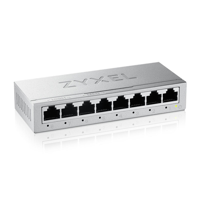 Коммутатор Zyxel GS-108BV5-EU0101F (L2) 8x1Гбит/с неуправляемый