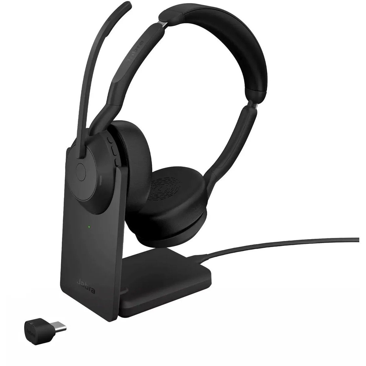 Наушники с микрофоном Jabra Evolve2 55 Link380c MS Stand черный накладные BT оголовье (25599-999-889
