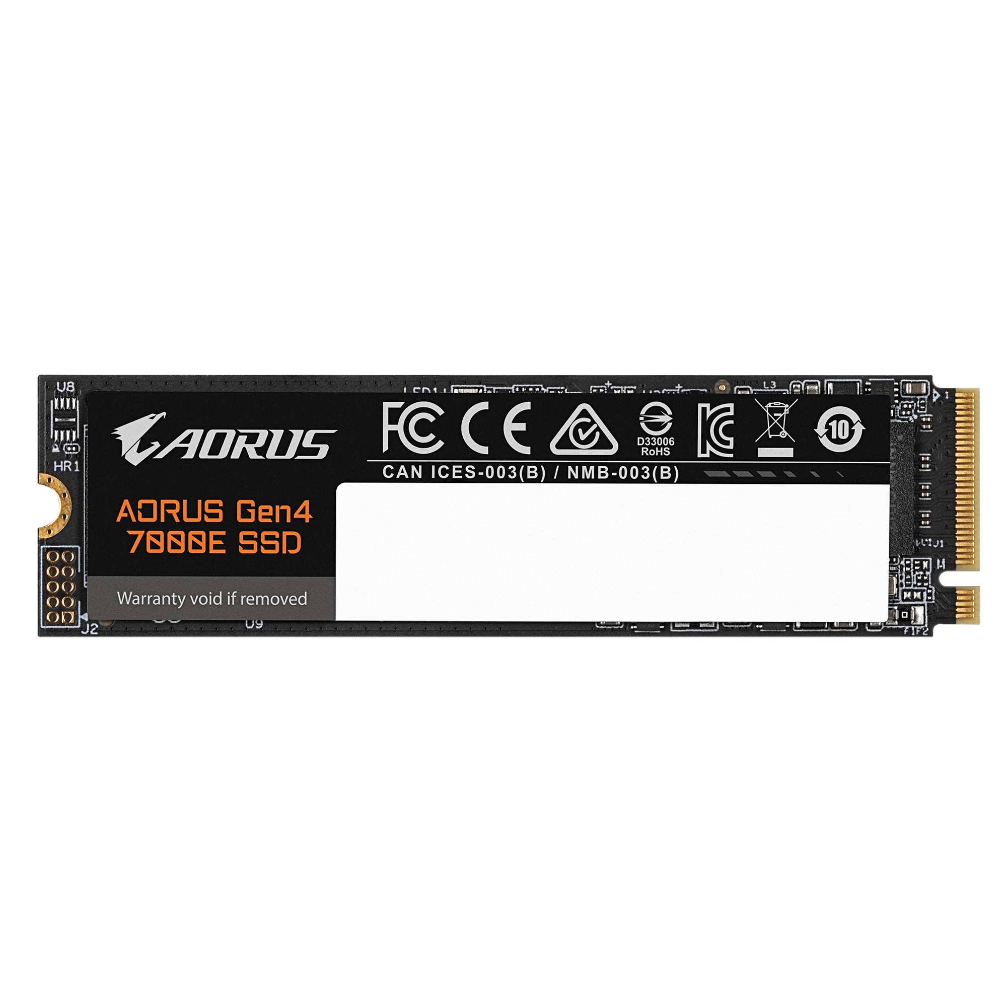Твердотельный накопитель SSD AORUS M.2 2280 4TB AORUS 7000E Client SSD PCIe Gen4x4 with NVMe, 7100/6